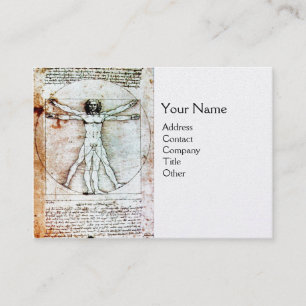 DER VITRUVIER MANN, Weißes Pearl Paper Visitenkarte