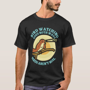 Der Vogel beim Beobachten geht auf beide Arten T-Shirt