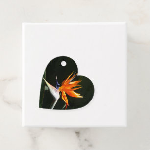 Der Vogel der tropischen Blume Orange Geschenkanhänger
