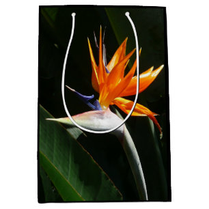 Der Vogel der tropischen Blume Orange Mittlere Geschenktüte