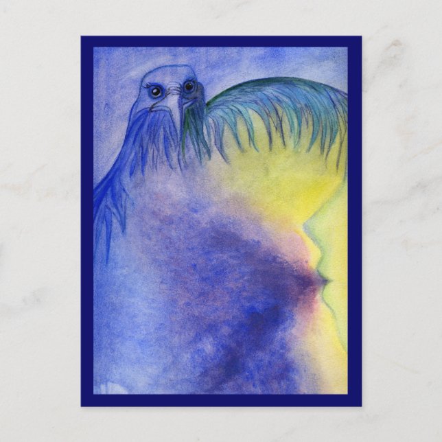 Der Vogel des Betens Postkarte (Vorderseite)