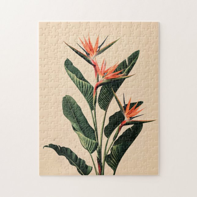 Der Vogel des Paradieses Botanische Kunst Puzzle (Vertikal)