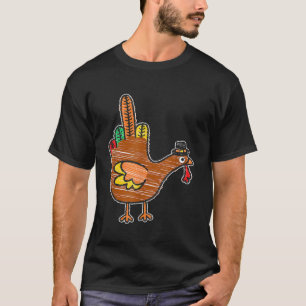 Der Vogel-Erntedank Türkei Funny Drawin gedreht T-Shirt