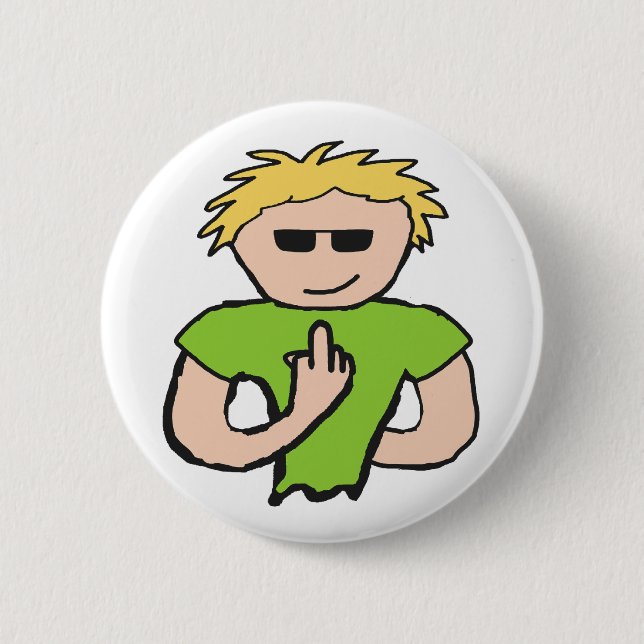 Der Vogel gedreht Button (Vorderseite)