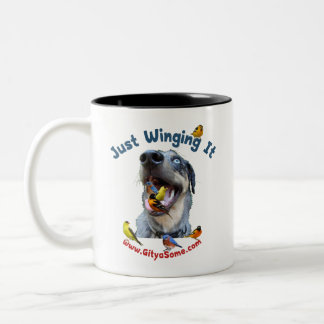 Der Vogel-Hund einfach nur zucken Zweifarbige Tasse