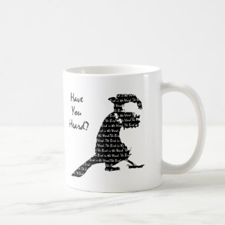 Der Vogel ist das Wort Kaffeetasse