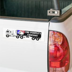 Der Volkskonvoi dankt einem Lastwagen Autoaufkleber