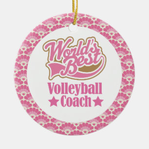 Der Volleyball-Trainer-Geschenk-Verzierung der Keramikornament