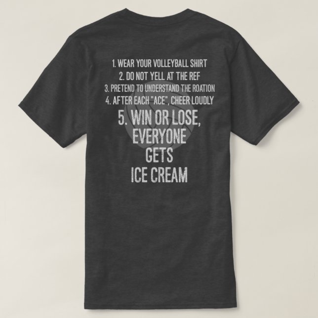 Der Volleyball-Vater T-Shirt (Design Rückseite)