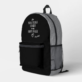 Der Volleyballplatz ist mein glücklicher Ort Bedruckter Rucksack