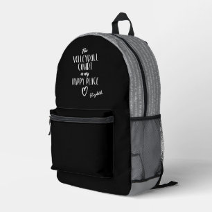 Der Volleyballplatz ist mein glücklicher Ort Bedruckter Rucksack