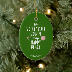 Der Volleyballplatz ist mein personalisierter Ort Keramik Ornament