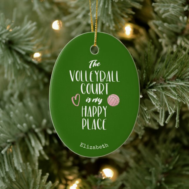 Der Volleyballplatz ist mein personalisierter Ort Keramik Ornament (Baum)
