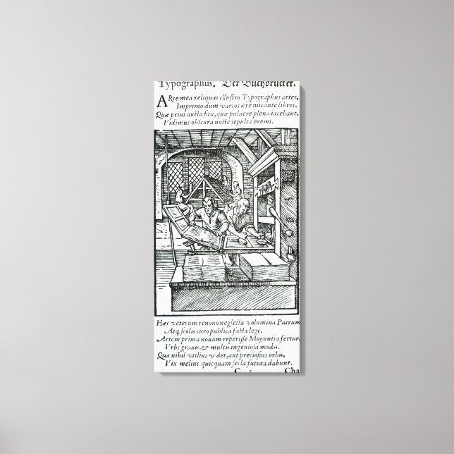 Der von Hartman Schopper veröffentlichte Typograf Leinwanddruck (Vorderseite)