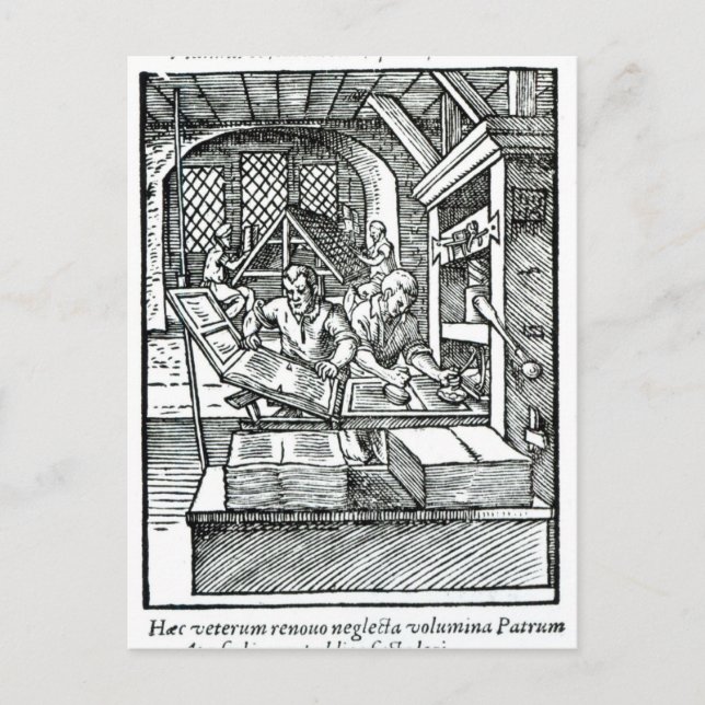 Der von Hartman Schopper veröffentlichte Typograf Postkarte (Vorderseite)