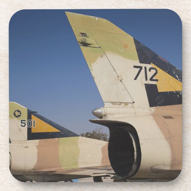 Der von Israel gebaute Kfir-Kämpfer Getränkeuntersetzer (Vorderseite)