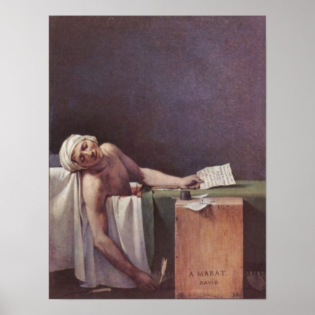 Der von Jacques-Louis David ermordete Marat Poster (Vorne)