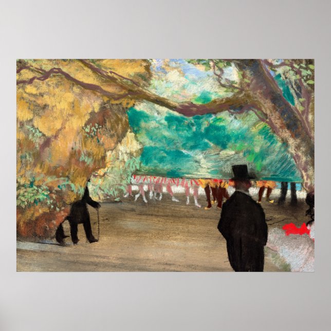 Der Vorhang, 1880 von Edgar Degas Poster (Vorne)