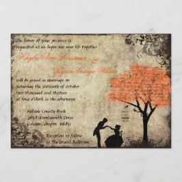 Der Vorschlag Vintage Hochzeit Einladung in Orange