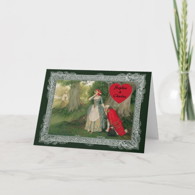 Der Vorschlag von Sir James Dromgole Linton Einladung (Vorderseite)