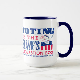 Der Vorschlags-Kasten-Tasse des Sklaven Tasse