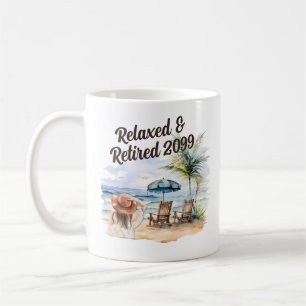 Der Vorsitzende des Strandes für das Ruhestand Kaffeetasse