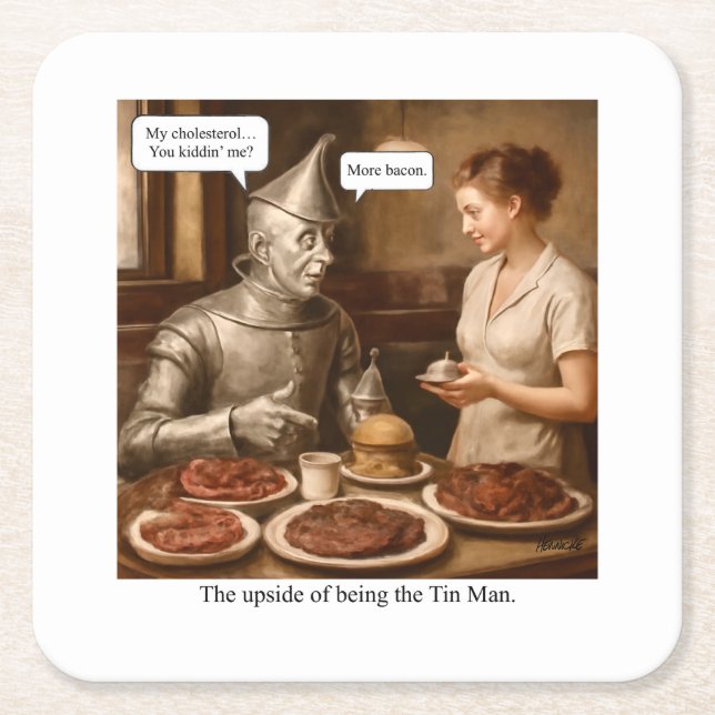 Der Vorteil, der Zinn-Mensch zu sein Rechteckiger Pappuntersetzer (Vorderseite)