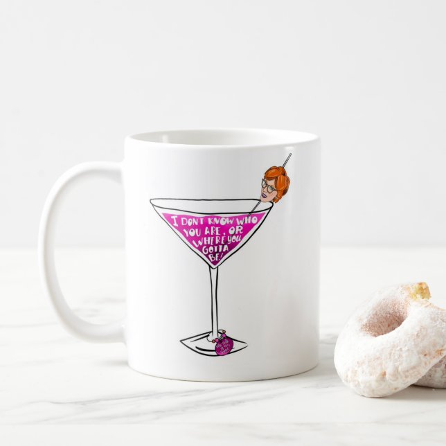 Der Vortrag der Townie: Pammy Cocktail Coffee Tass Kaffeetasse (Mit Donut)