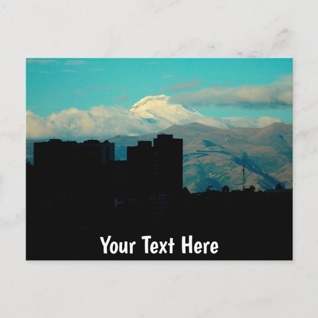Der Vulkan Cayambe, Quito, Ecuador Postkarte (Vorderseite)