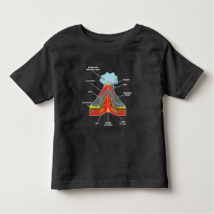 Der Vulkan Lover Geologe Magma Lava Kleinkind T-shirt