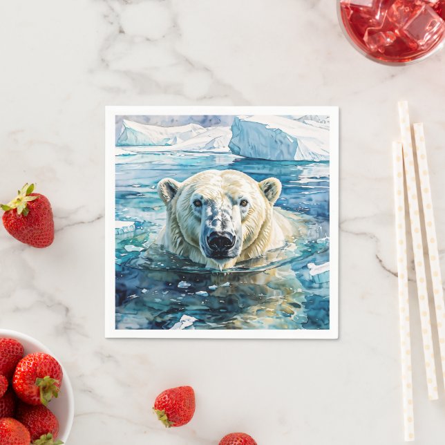 Der wachsame Eiswächter Serviette (Beispiel)