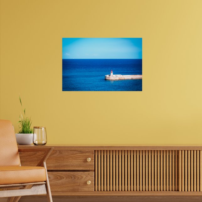 Der Wächter des Grand Harbour: Valletta Breakw Poster (Wohnzimmer 2)
