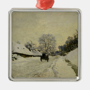 Der Wagen oder Straße unter Schnee bei Honfleur, Ornament Aus Metall