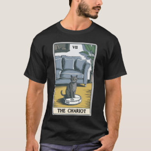 Der Wagen Tarotkarte Katzenroboter Staubsauger Ca T-Shirt