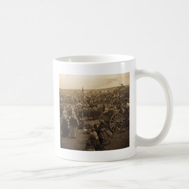 Der wählende Tanz der Blackfeet (Sepia) Kaffeetasse (Rechts)