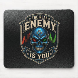 Der wahre Feind bist du Black Grunge Mousepad