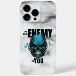 Der wahre Feind bist du – Black Marble Trader Case-Mate iPhone 14 Pro Max Hülle