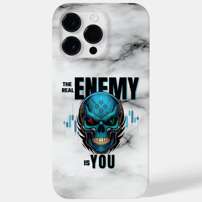 Der wahre Feind bist du – Black Marble Trader Case-Mate iPhone Hülle (Rückseite)