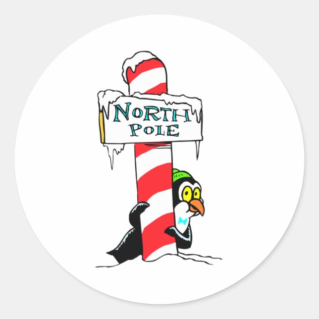 Der wahre Nordpol Runder Aufkleber (Vorderseite)