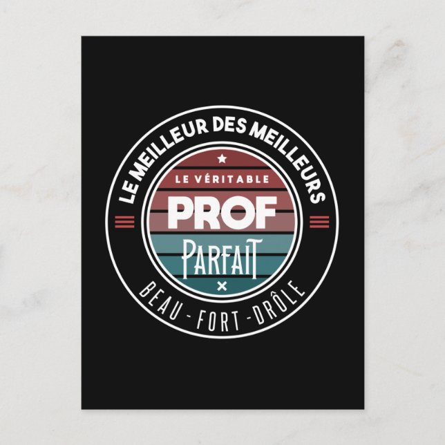Der wahre perfekte Prof Postkarte (Vorderseite)