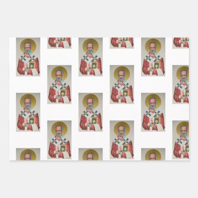 Der wahre Weihnachtsmann / Nikolaus-Wrapping Paper Geschenkpapier Set (Vorderseite 3)