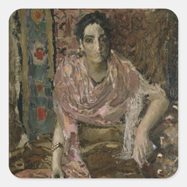 Der Wahrsager, 1895 Quadratischer Aufkleber (Vorderseite)
