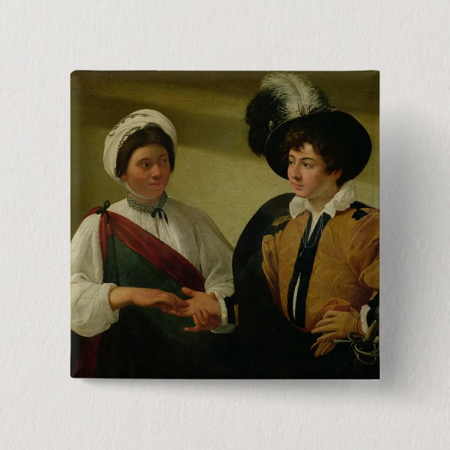 Der Wahrsager, c.1596-97 Button (Vorderseite)