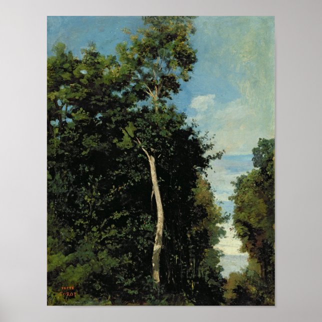 Der Wald an der Cote de Grace in Honfleur Poster (Vorne)