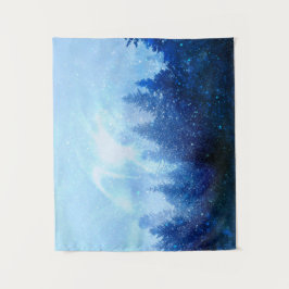 Der Wald erwacht aus dem Nebel Wandteppich