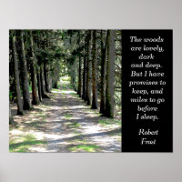 Der Wald ist schön - Robert Frost - Plakatdruck