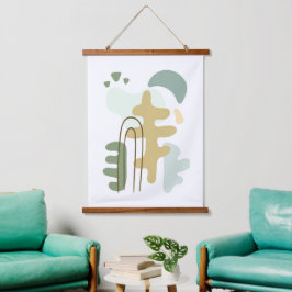 Der Wald modern Abstrakt Wandteppich Mit Holzrahmen