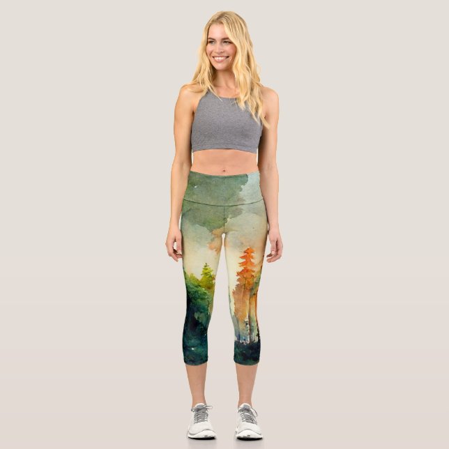 Der Wald (Natur) Capri Leggings (Vorderseite)