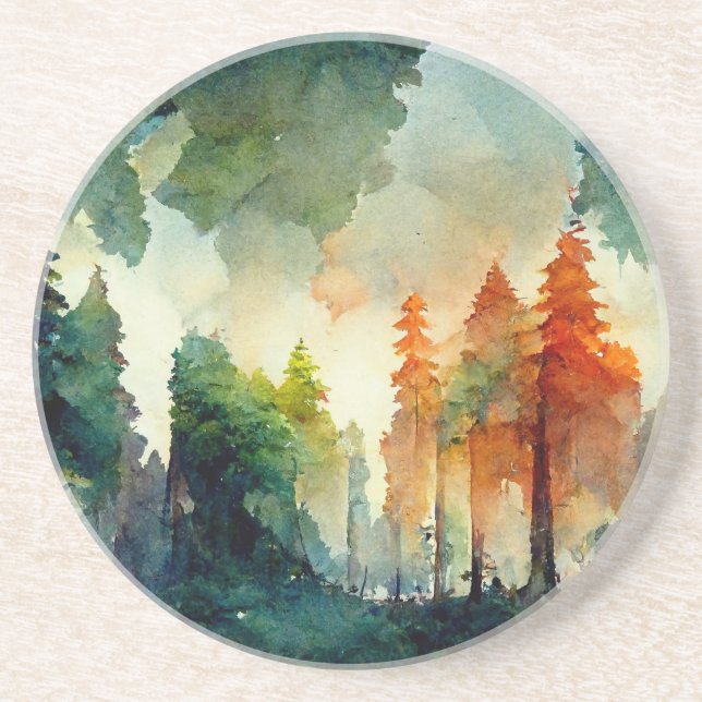 Der Wald (Natur) Getränkeuntersetzer (Vorne)