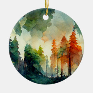 Der Wald (Natur) Keramik Ornament